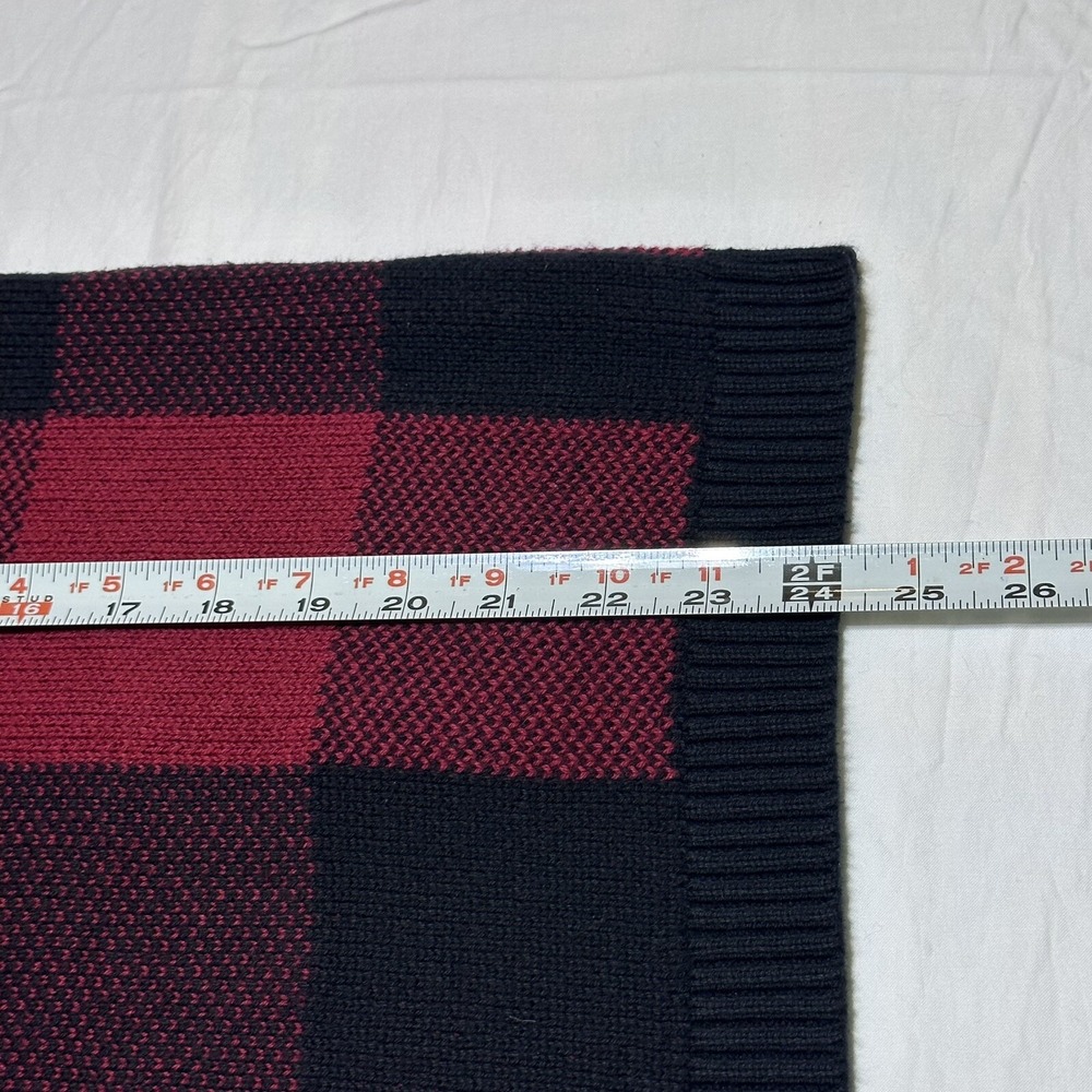 Pendleton Crewneck Knit Sweater Womens XS Red Black Buffalo Plaid Check - Picture 6 of 6